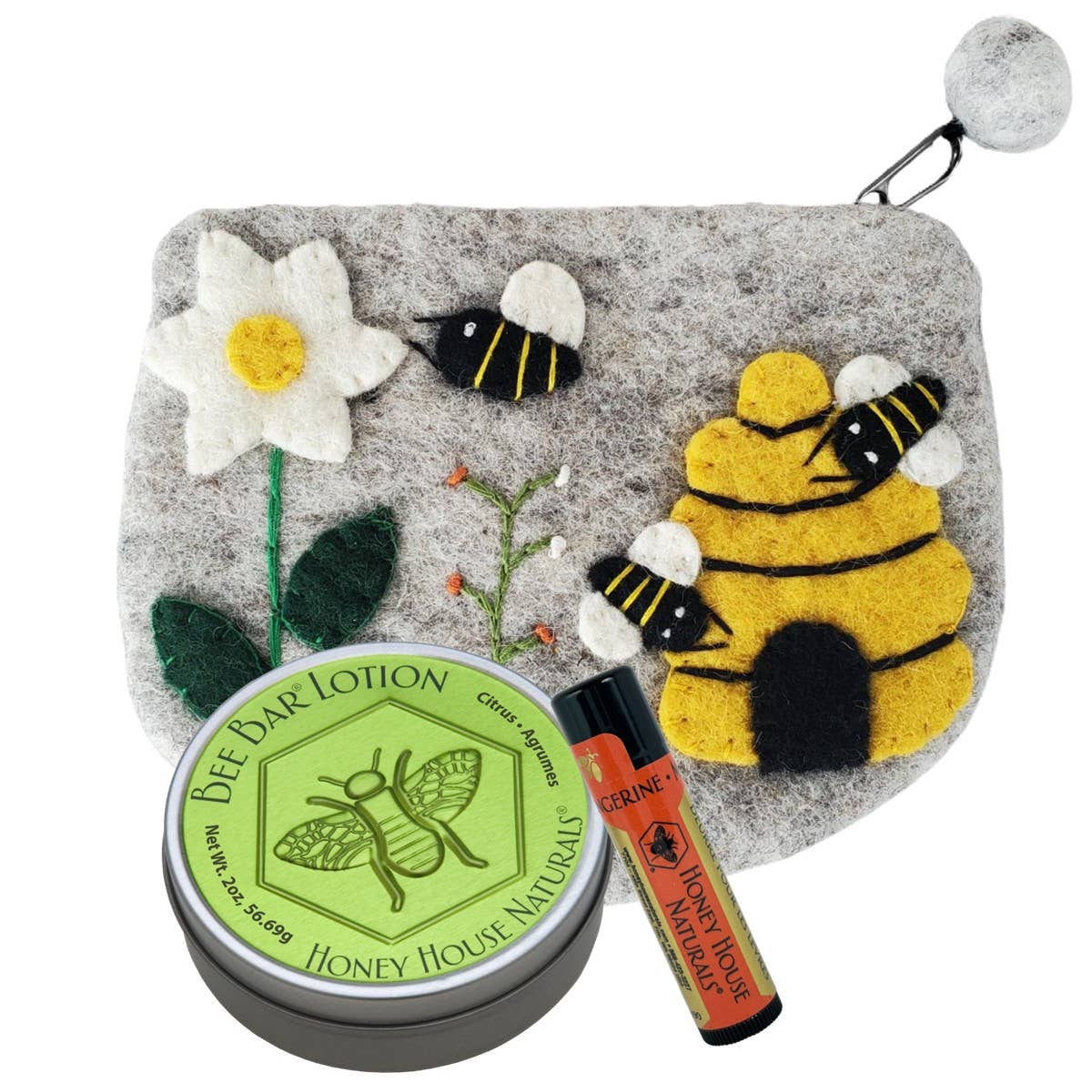 Wool Bee Bag Gift Set, Lavendar