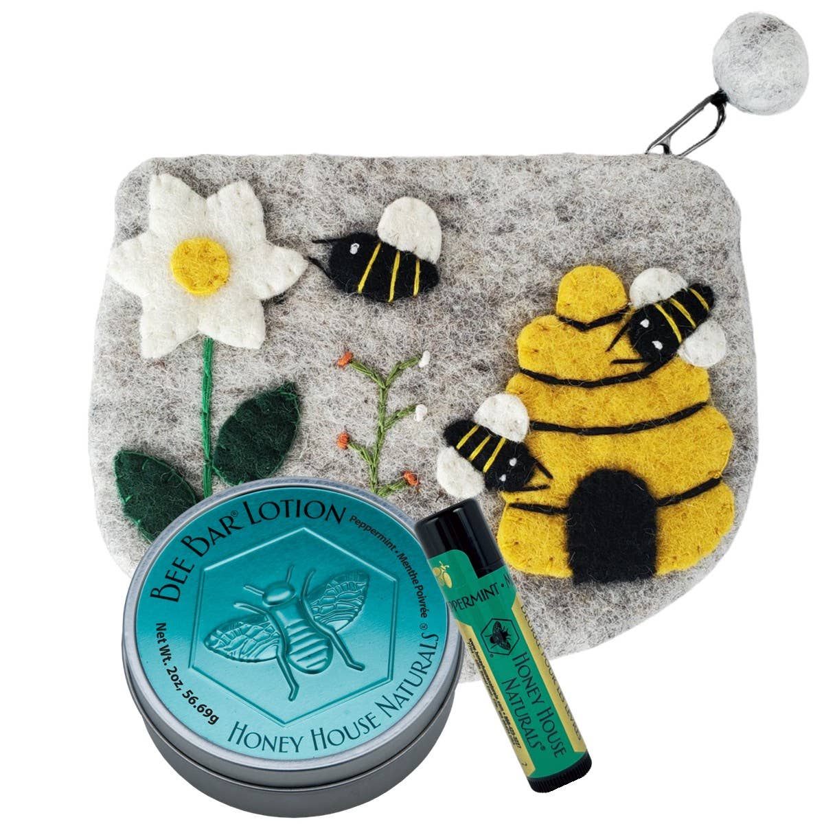 Wool Bee Bag Gift Set, Lavendar
