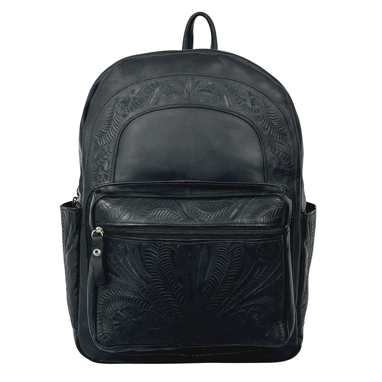 Classic Travel Backpack – Hand Tooled Genuine Leather