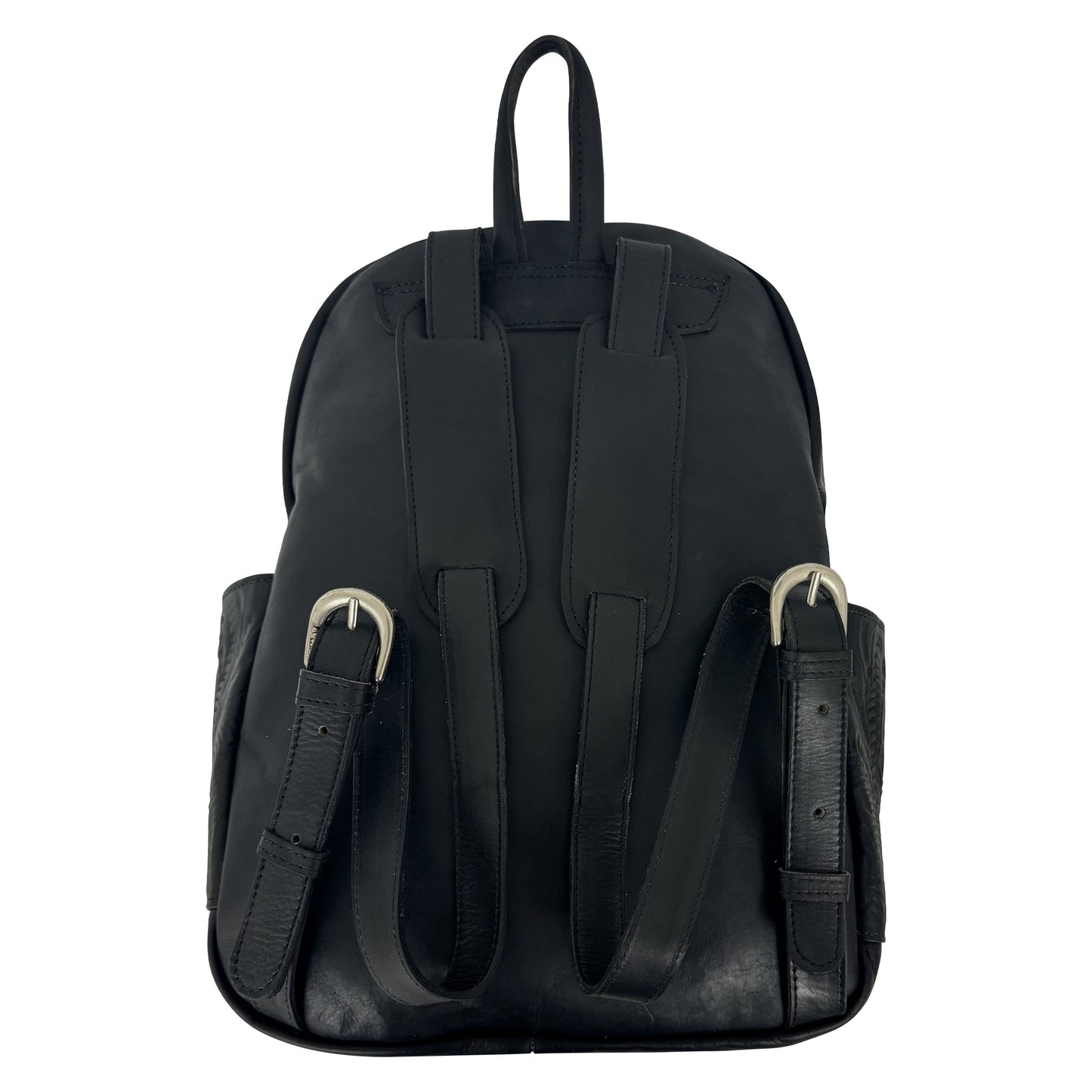 Classic Travel Backpack – Hand Tooled Genuine Leather