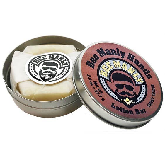 Bee Manly Hands Lotion Bar: Smoky Cedar
