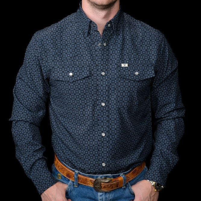 Ferrell Silas Black Geo Print Shirt