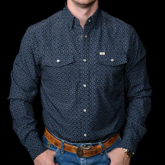 Ferrell Silas Black Geo Print Shirt