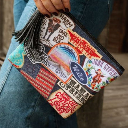 Denim Patch Pouch