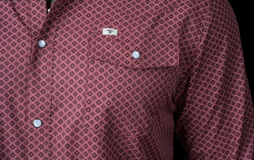 Ferrell Nicolas Maroon Button-Up Shirt