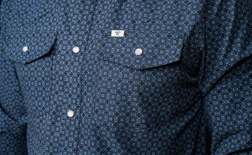 Ferrell Silas Black Geo Print Shirt