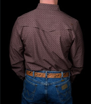 Ferrell Silas Brown Geo Print Shirt