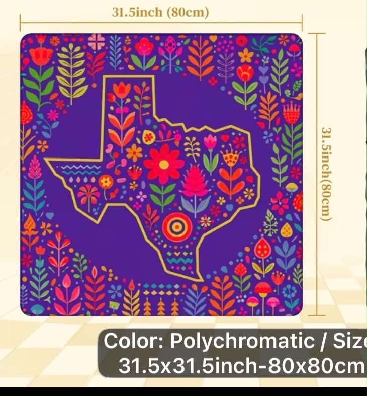 Colorful Texas Mahjong Mat