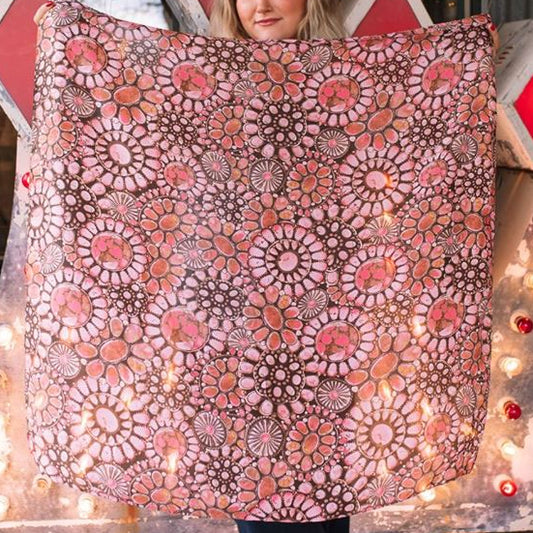 Pink Medallion Wild Rag