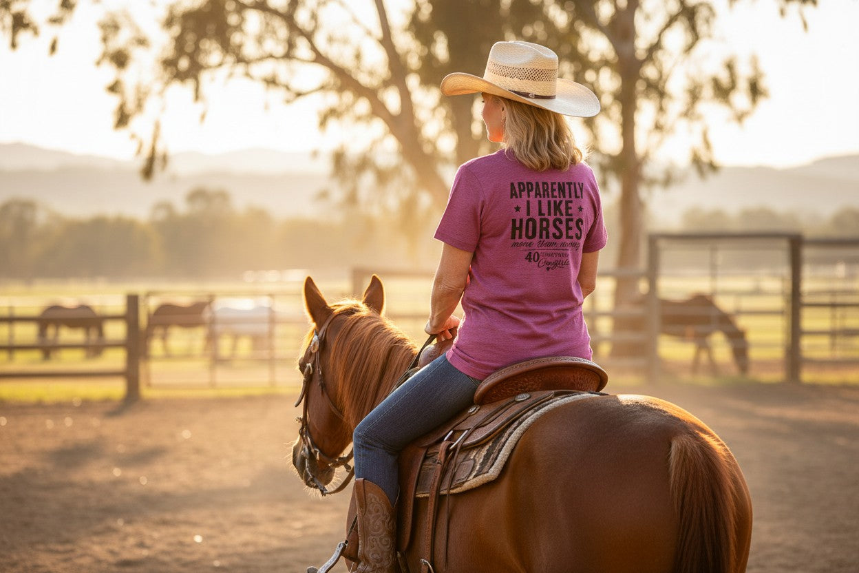 Apparently I Like Horses V-neck Tee, Pre-Order