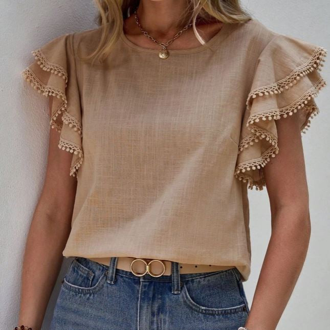 Sahara Breeze Ruffle Top