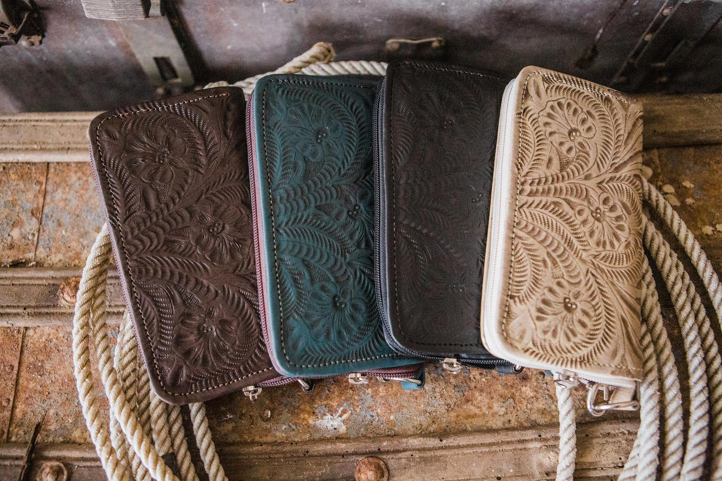 Zip Around Wallet, Genuine Leather
