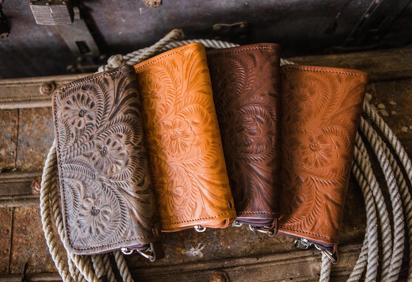Zip Around Wallet, Genuine Leather