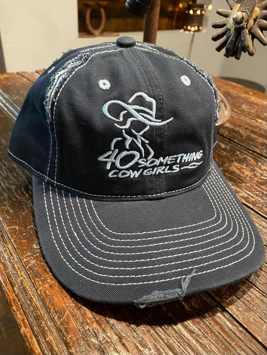 40SC Distressed Navy Cap