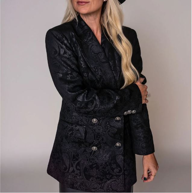 Lovlei Ranch Black Jacquard Blazer
