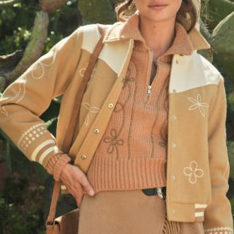 Western Embroidered Bomber Jacket