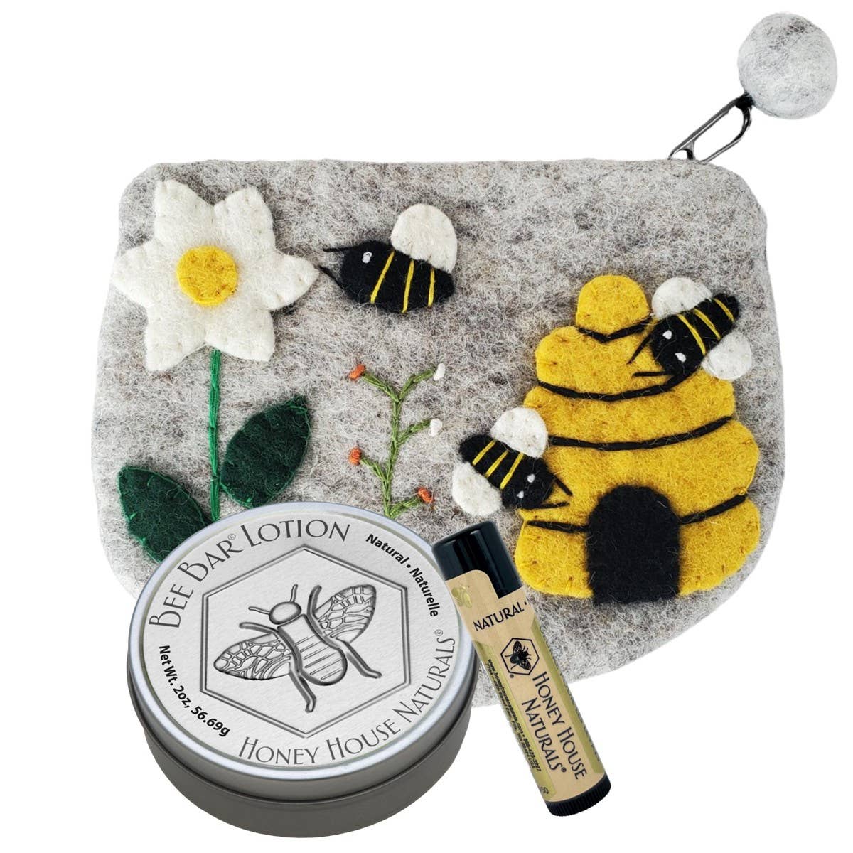 Wool Bee Bag Gift Set, Lavendar