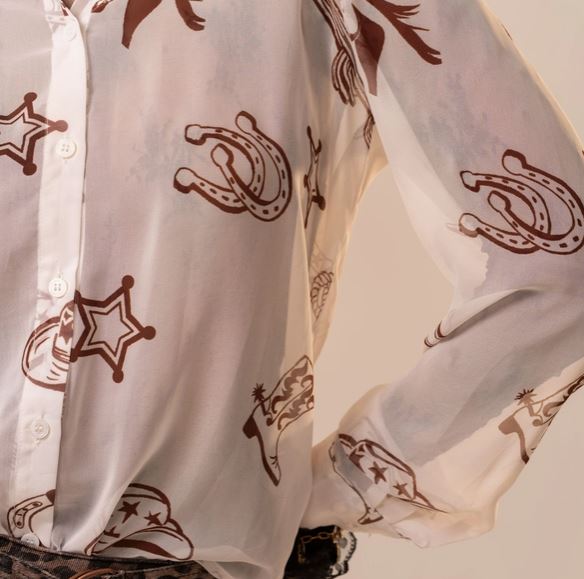 Western Icons Chiffon Blouse