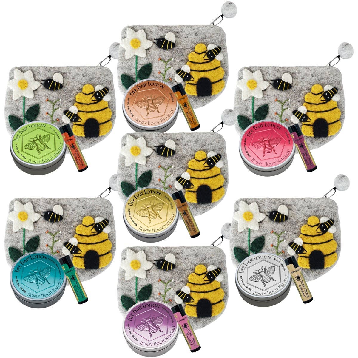 Wool Bee Bag Gift Set, Lavendar