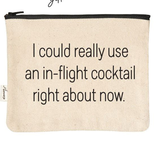 In-Flight Cocktail Cosmetic Pouch